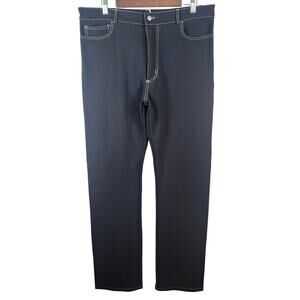 Thunderbolt Sportswear Pants Dryskin Straight Leg Mens 36x34 Navy Made in USA